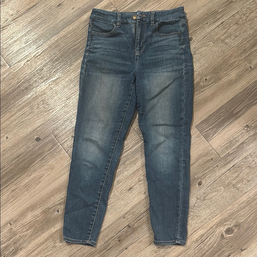 American Eagle Outfitters Blue Ankle Cropped Jeans